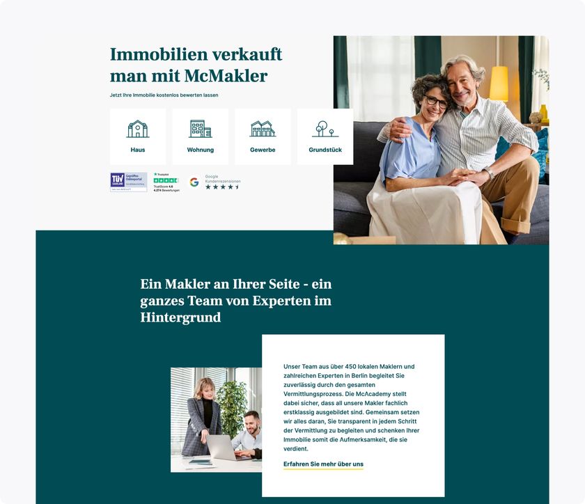 McMakler’s website at present