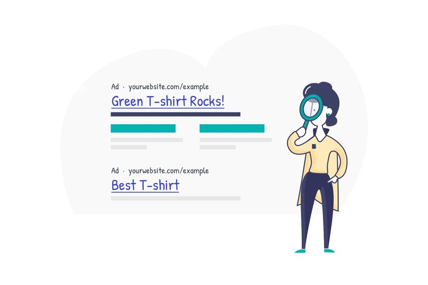A mockup of Google Search Results