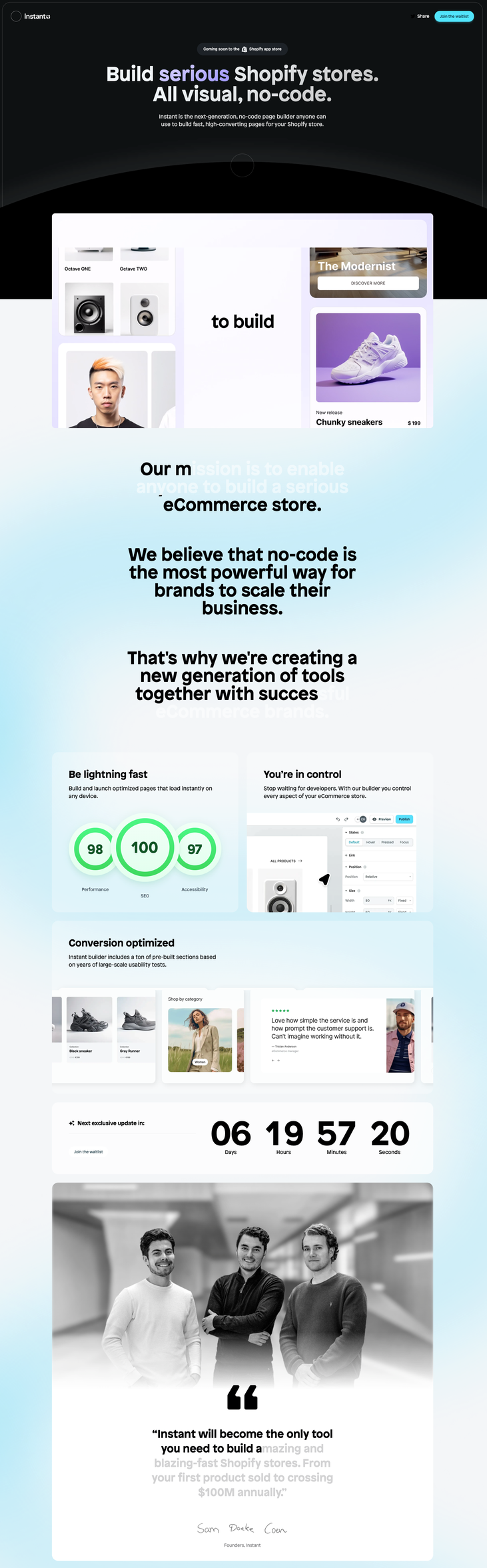 Instant - Shopify Page Builder Screenshot