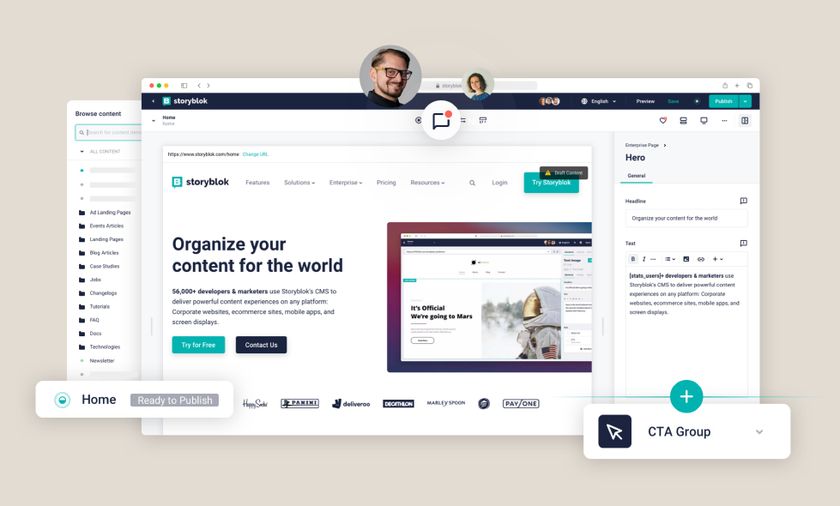 Storyblok editing capabilities