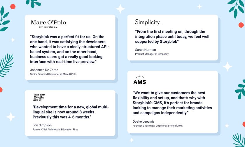 Storyblok editing capabilities