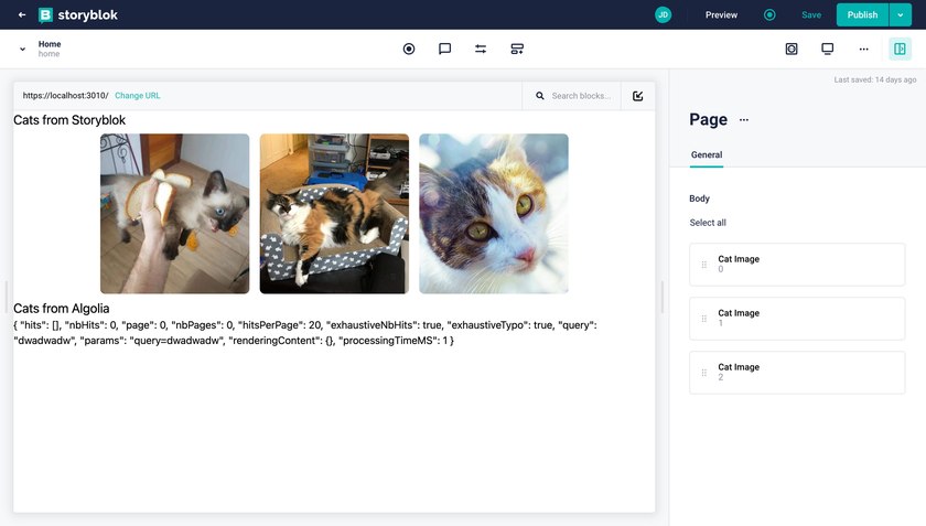 Storyblok Algolia setup