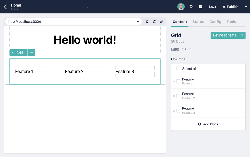 Storyblok editing capabilities