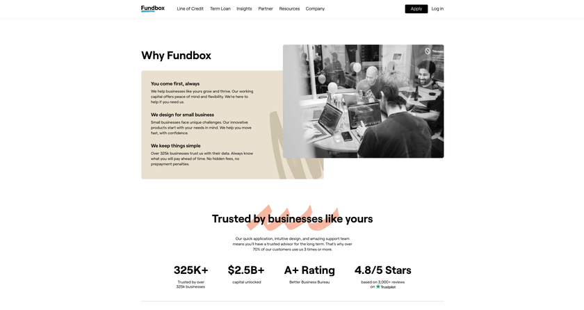 A screenshot of an example of a website created with Jamstack