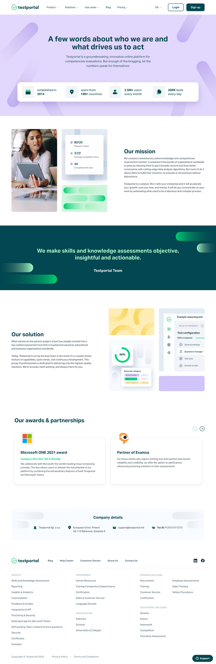 Testportal Screenshot