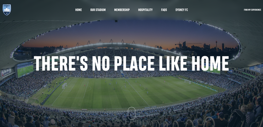 Image of Sydney FC landing page There's no place like home
