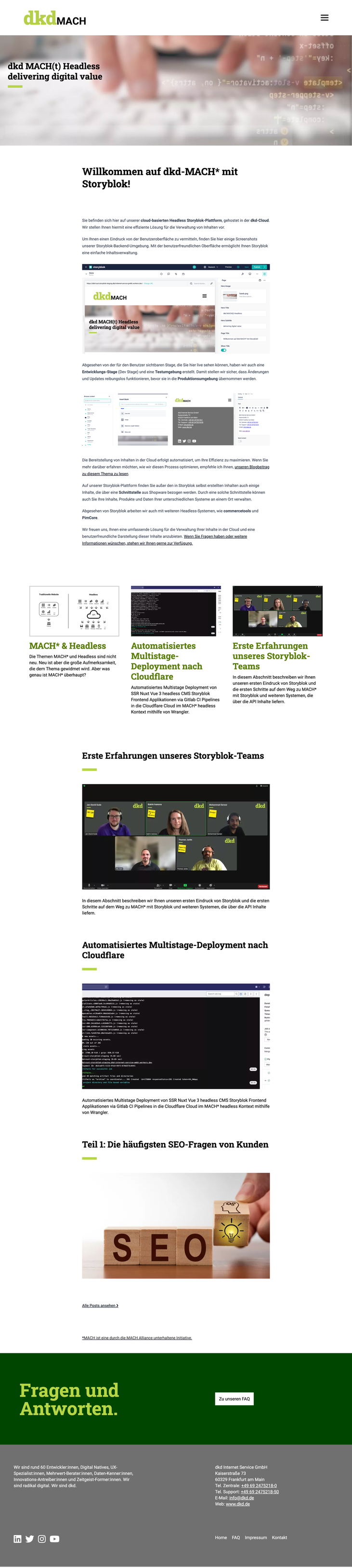 dkd MACH - Microsite Screenshot