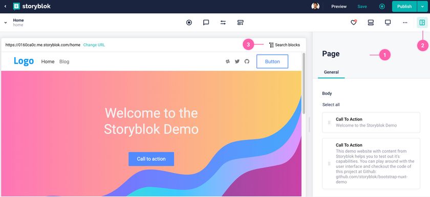 Storyblok editing capabilities