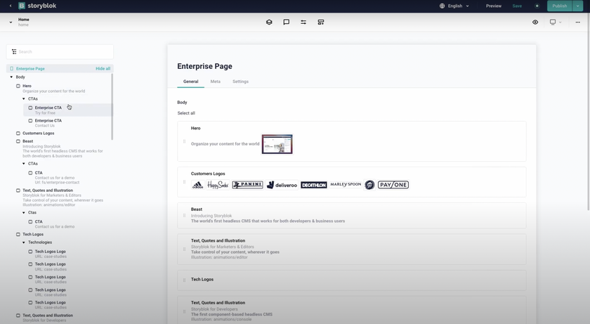 Content Tree View with Storyblok