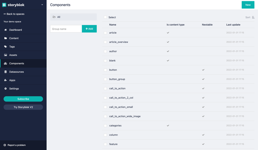 Adding a new Component