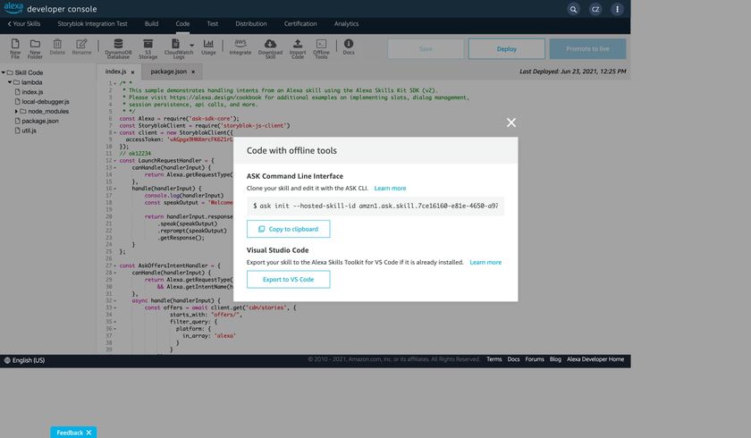 Get the CLI clone command for the skill
