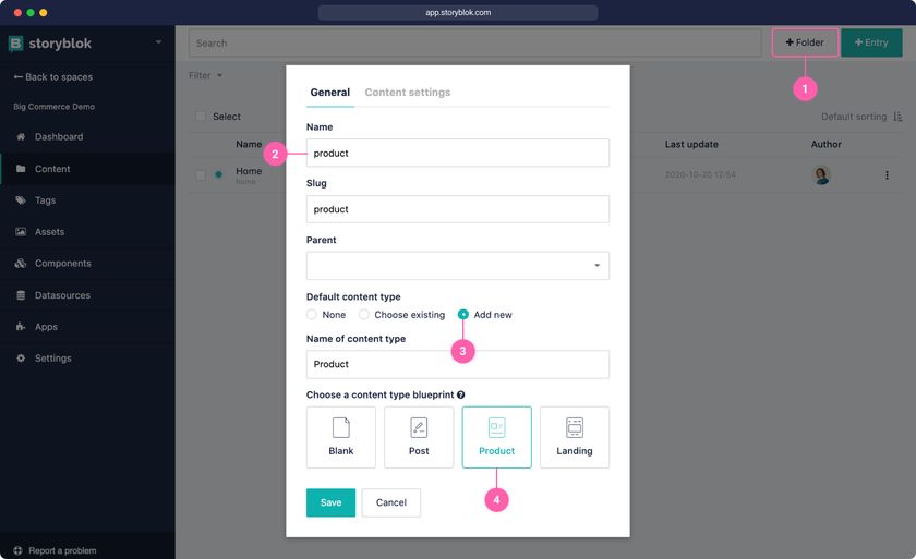 Create Product Folder
