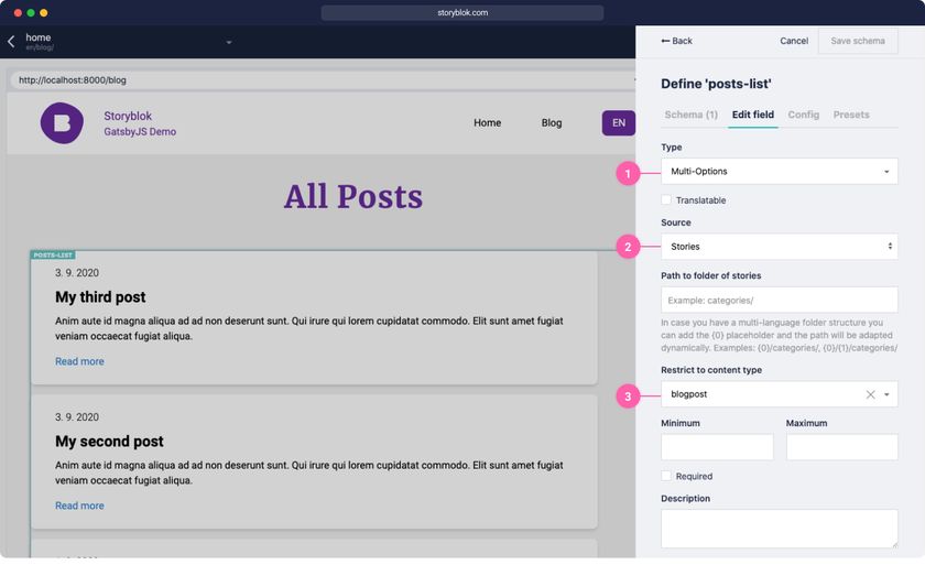 Storyblok editing capabilities