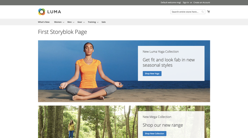 Storyblok Page in Magento