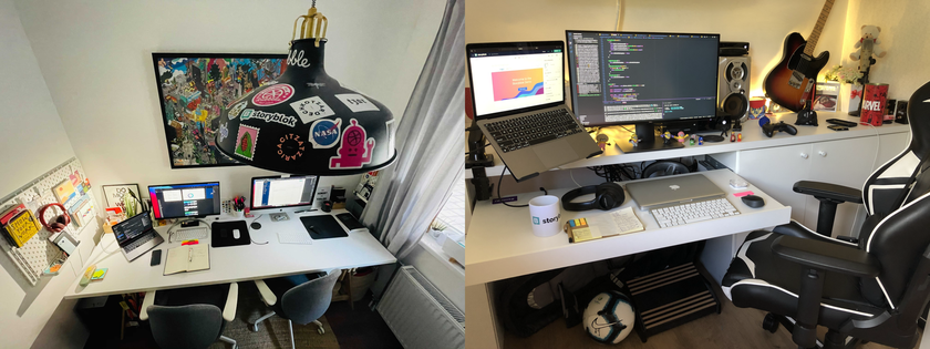 Examples of work from home desks