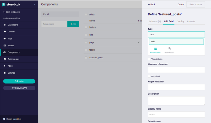 selecting multi-options for featured posts