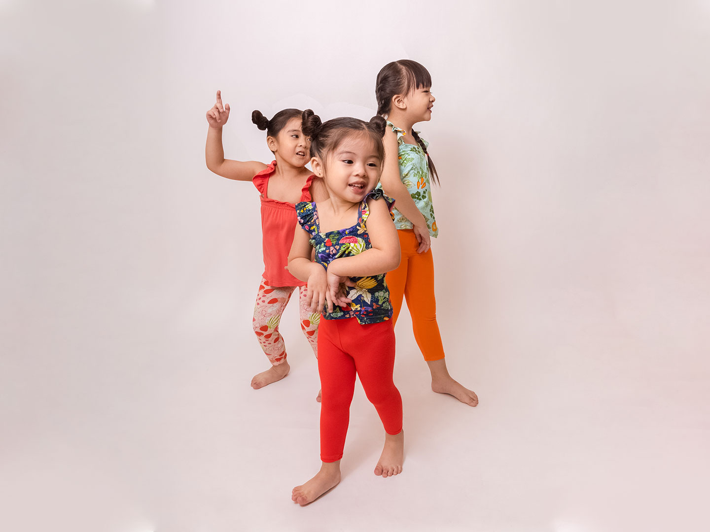 kids wearing bean's Alessa Lanot Playwear Collection