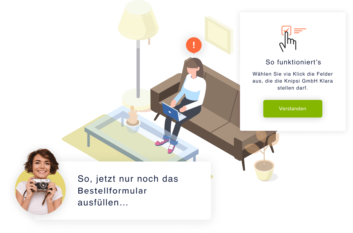Person auf Sofa