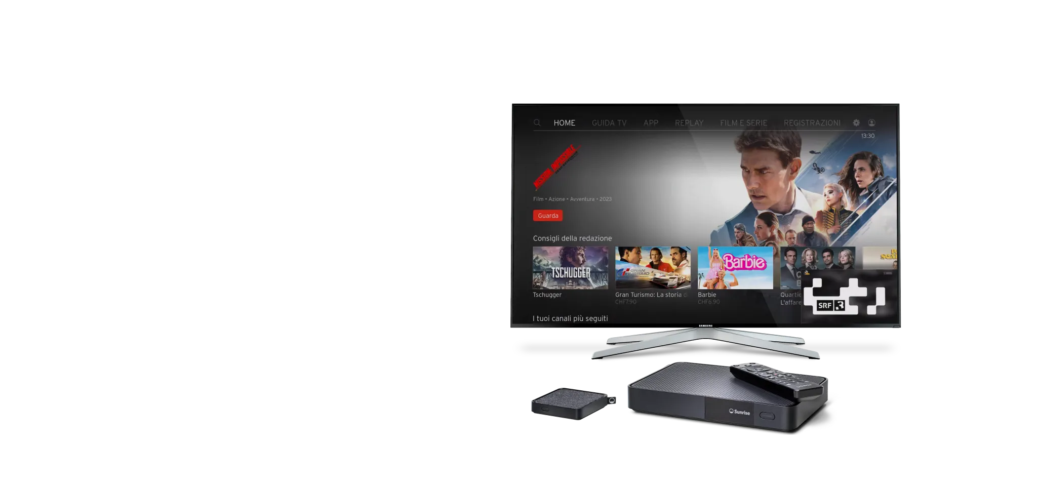 Offerta di intrattenimento su Sunrise TV