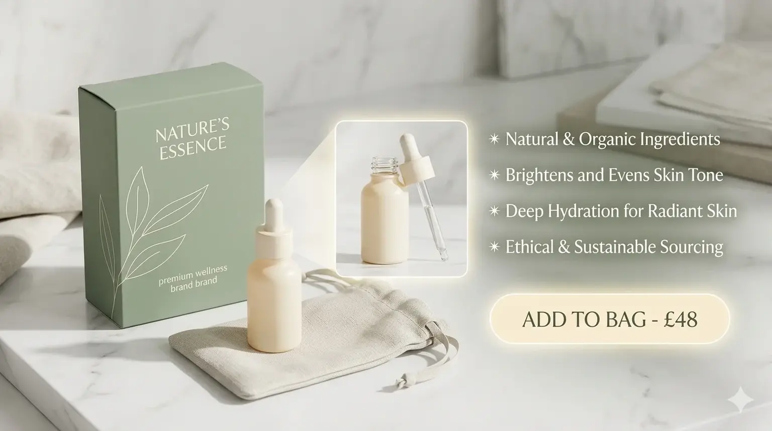 Optimized ecommerce product page elements