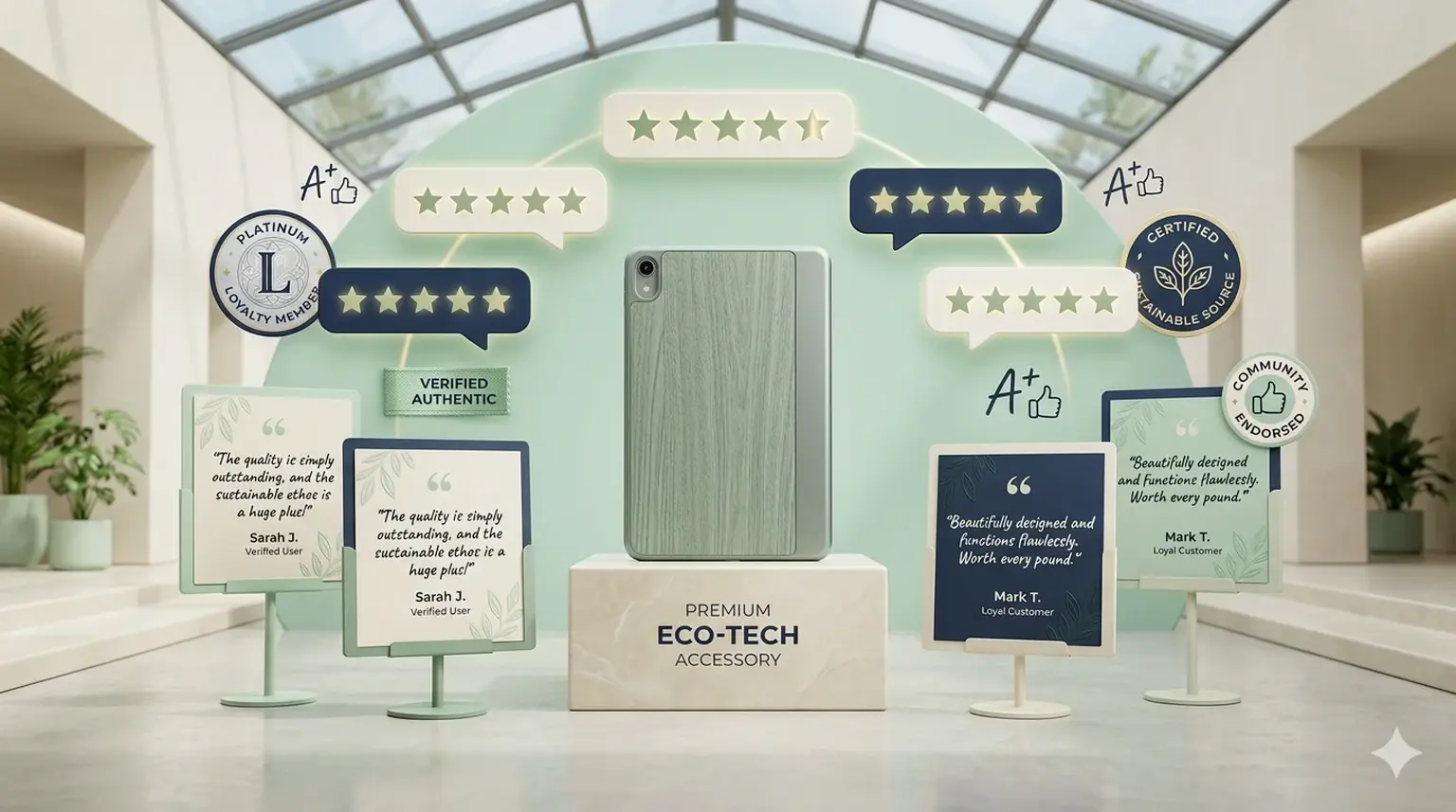 Customer advocacy and reviews visual