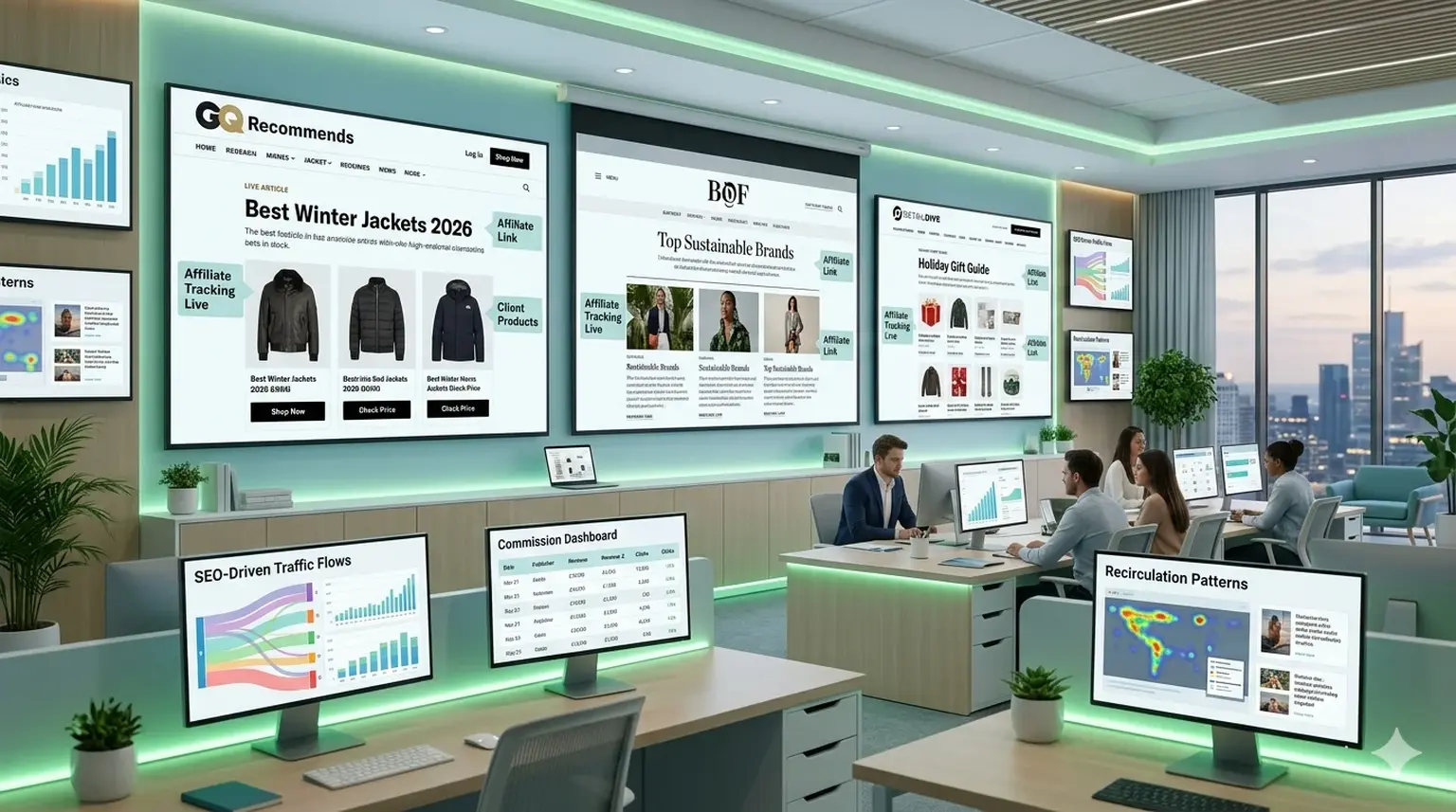 Shopping articles on major publisher websites