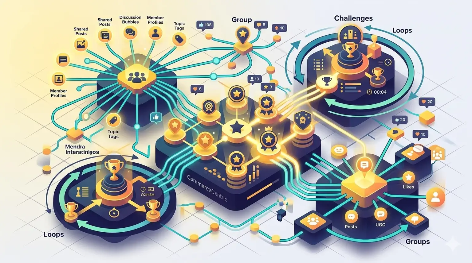 Community-centric social content creation graphic
