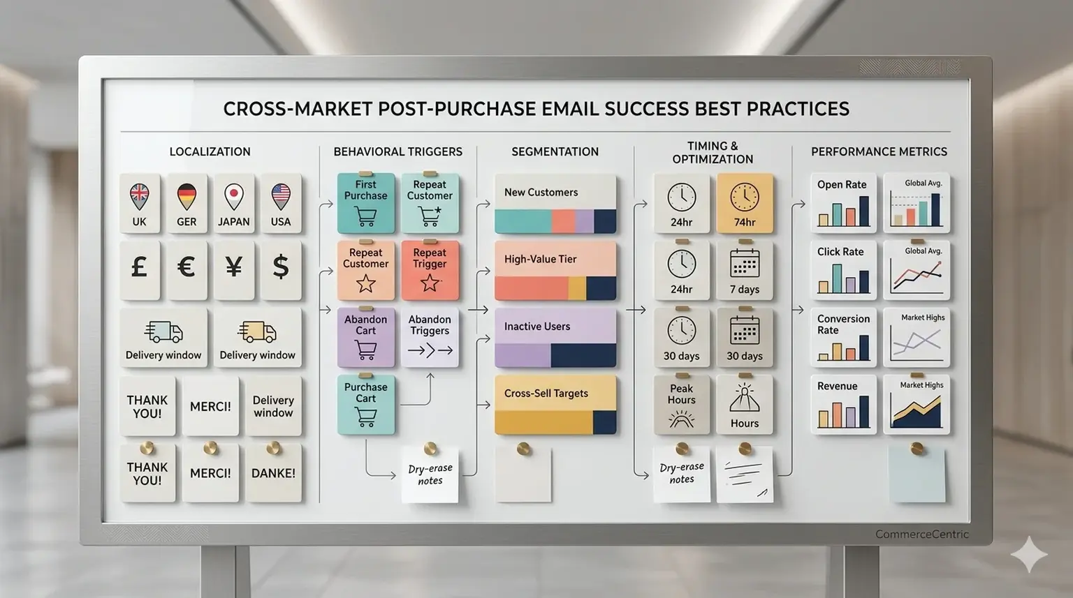 best-practices-for-global-post-purchase-email-strategy-shown-as-a-clean-retention-workflow