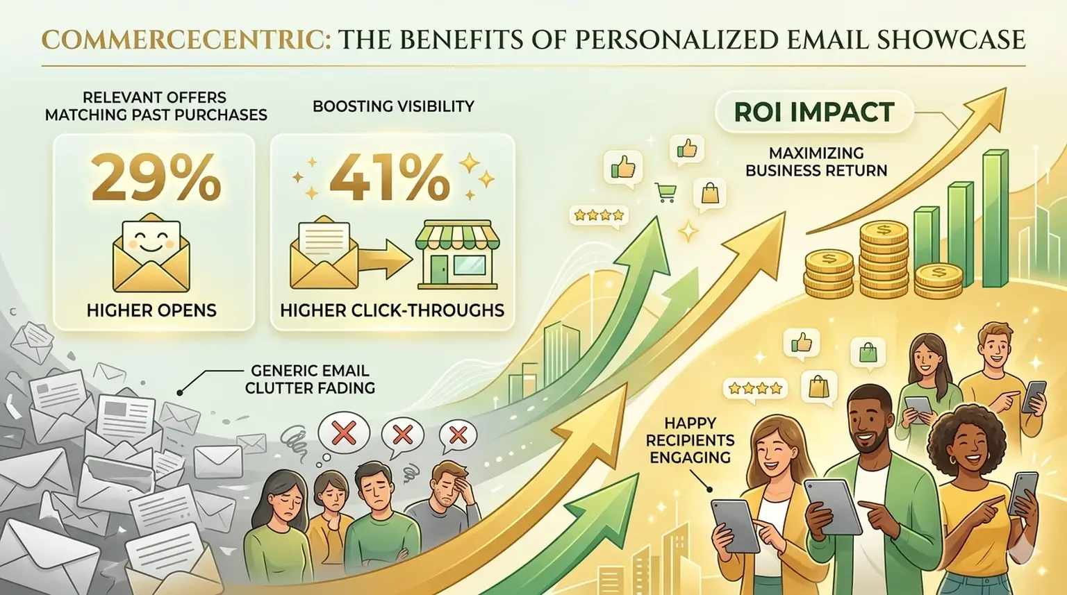 Personalised emails benefits chart