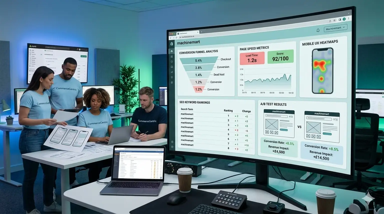 D2C website optimisation dashboard