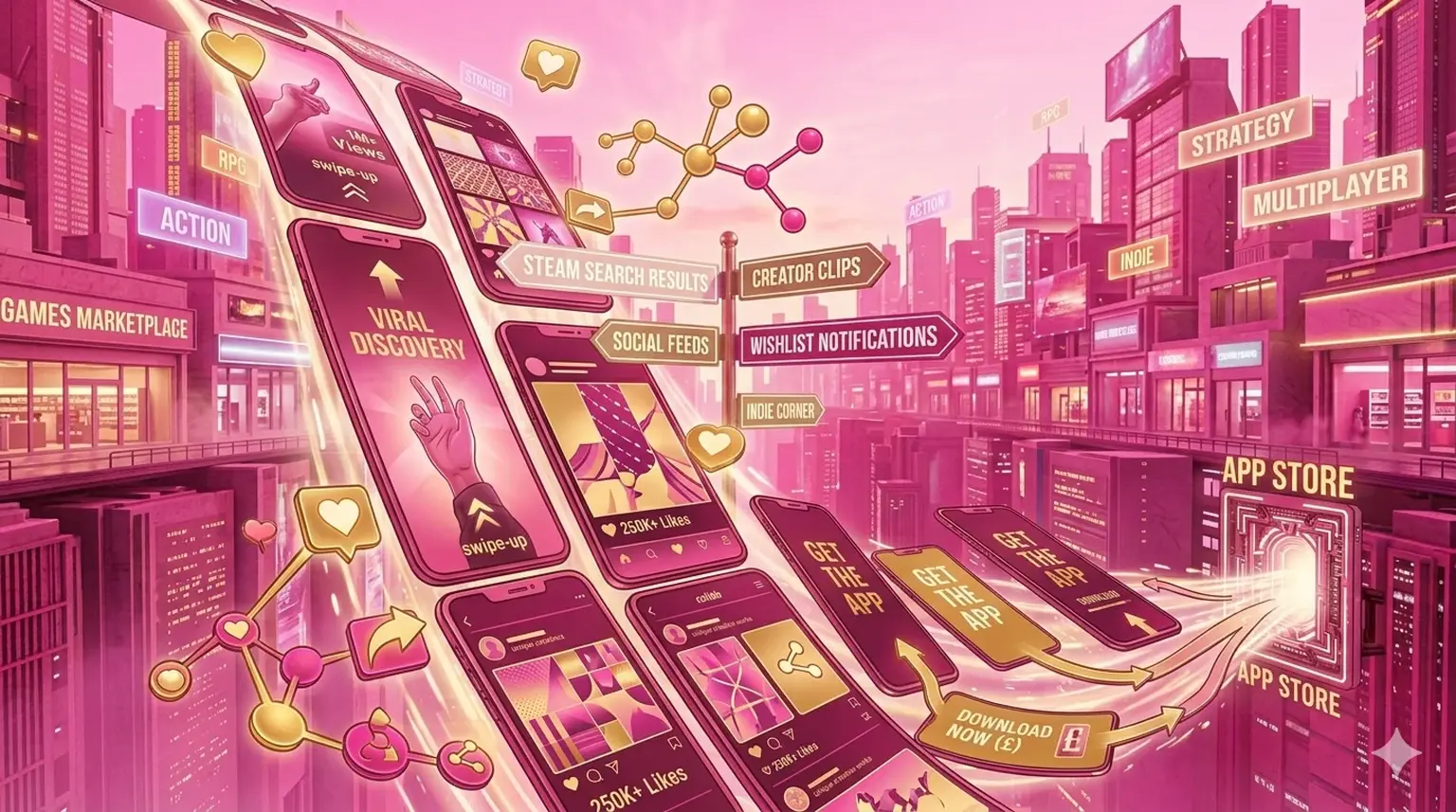 Influencer app promotion social feed