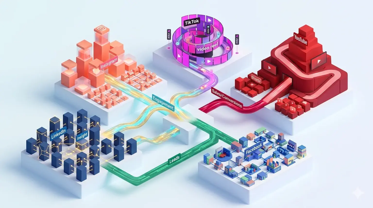 Social media platform ecosystem comparison