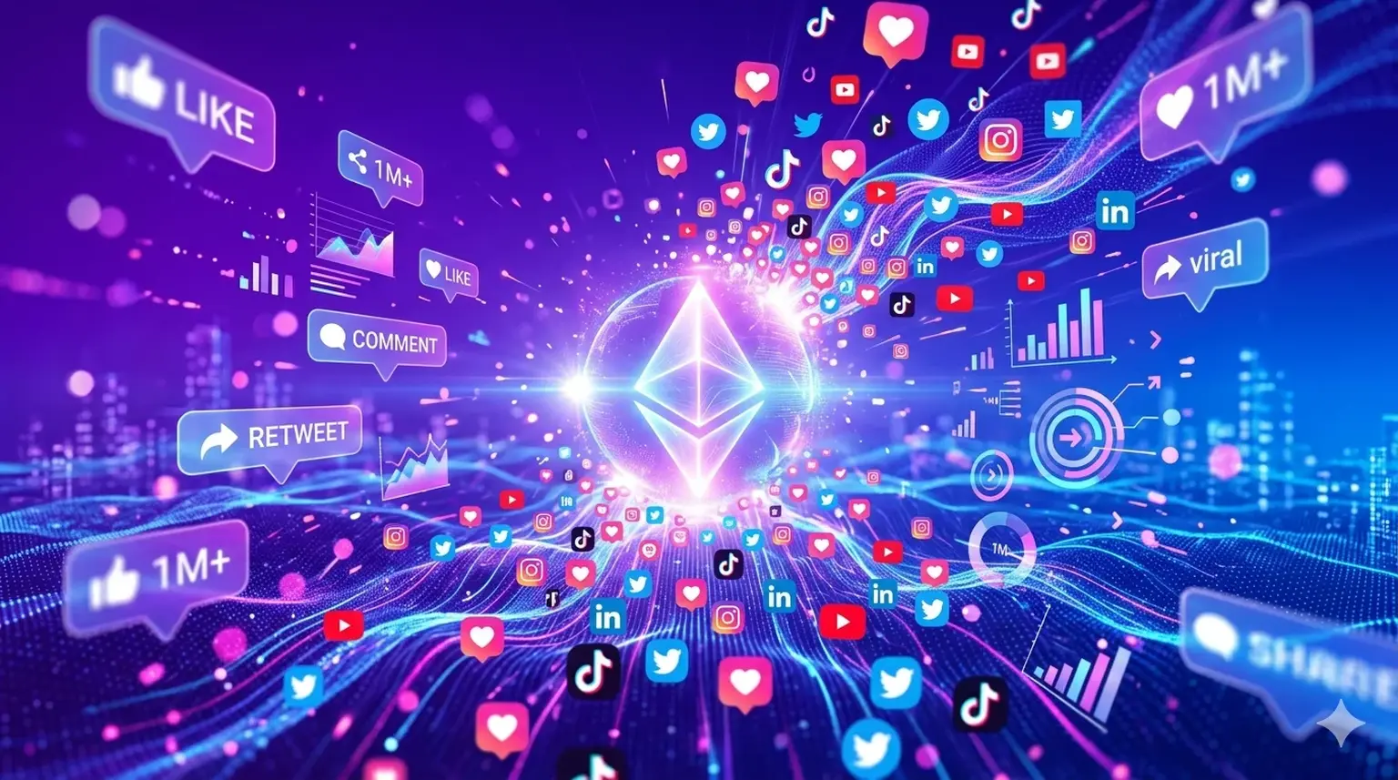 Social media product launch digital explosion