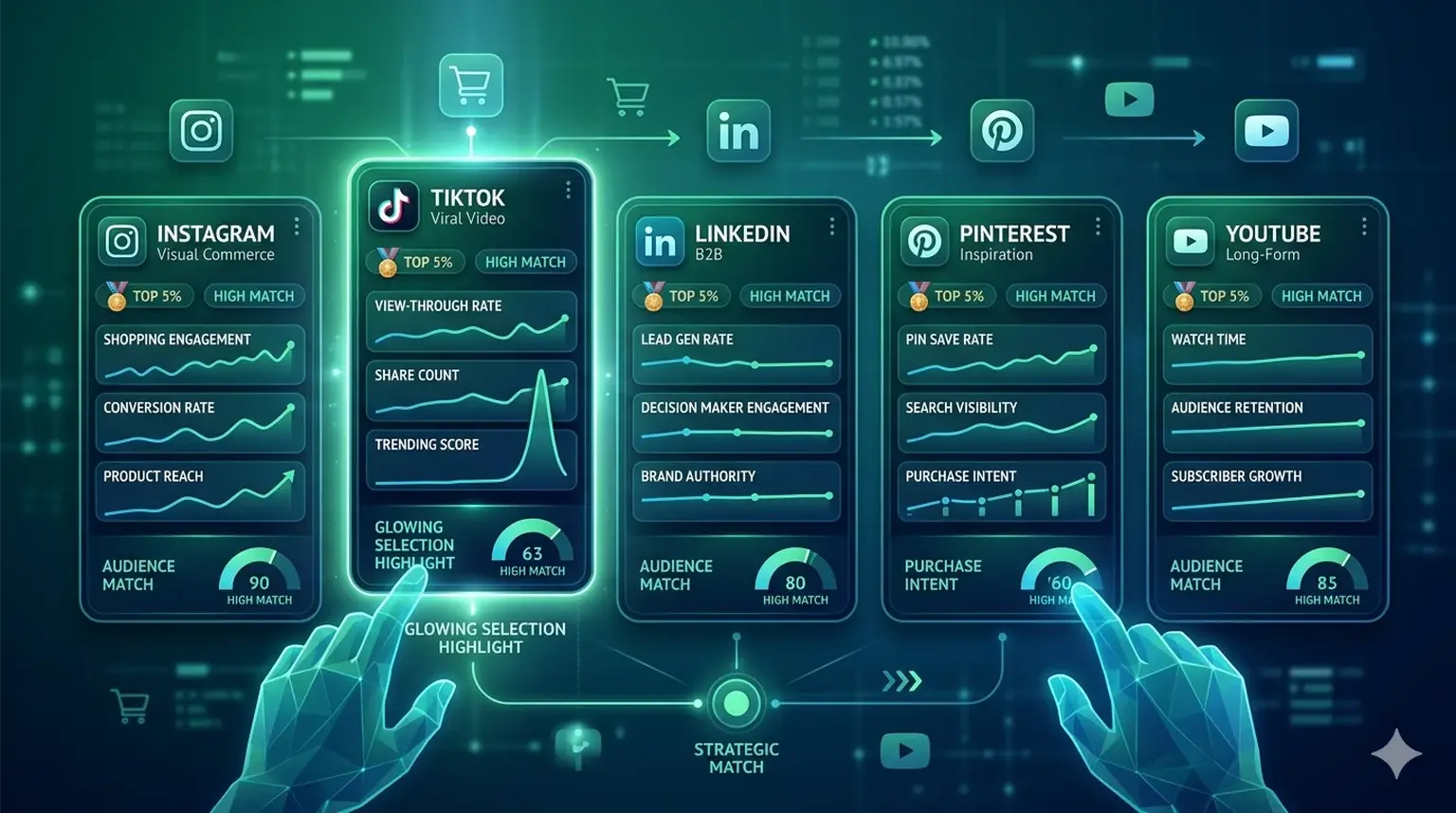 Social platform selection matrix