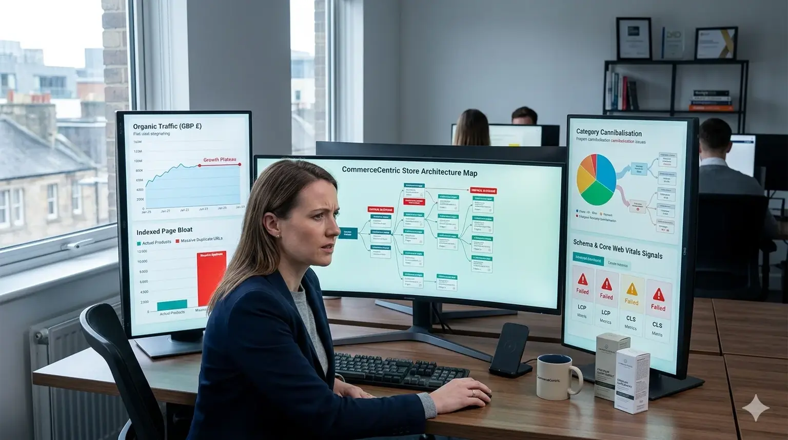 D2C Shopify SEO audit dashboard