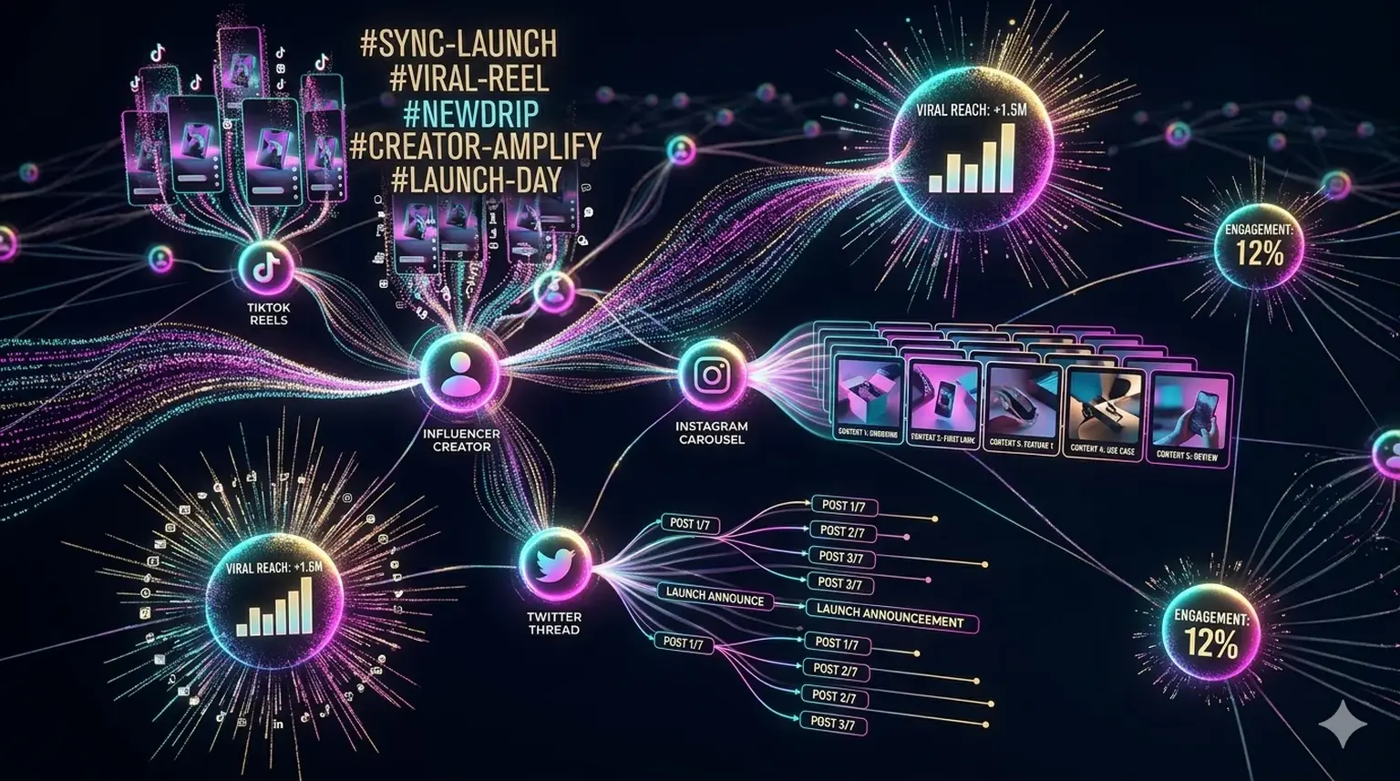 Influencer network product launch activation