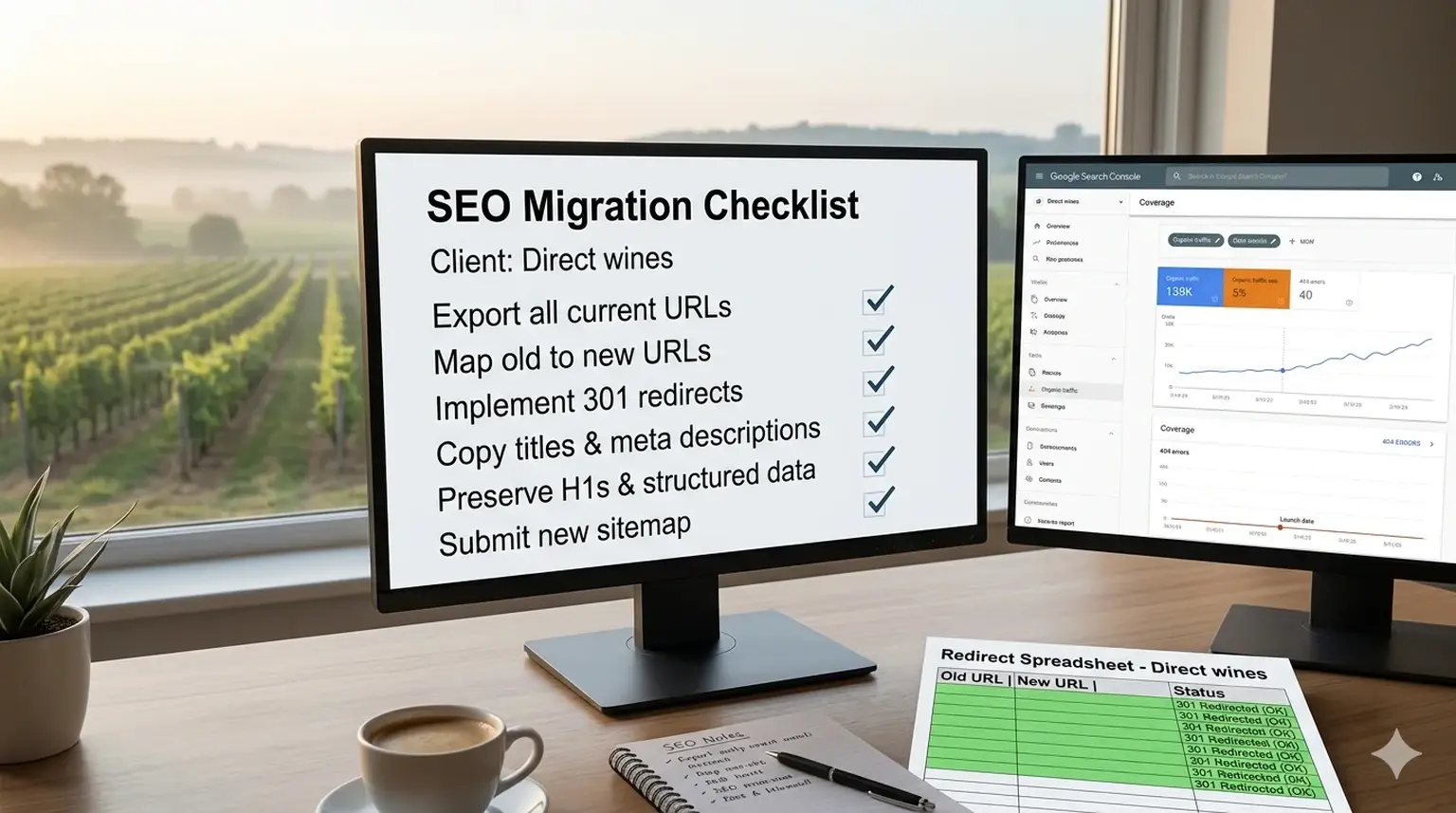 Shopify SEO migration checklist and redirects