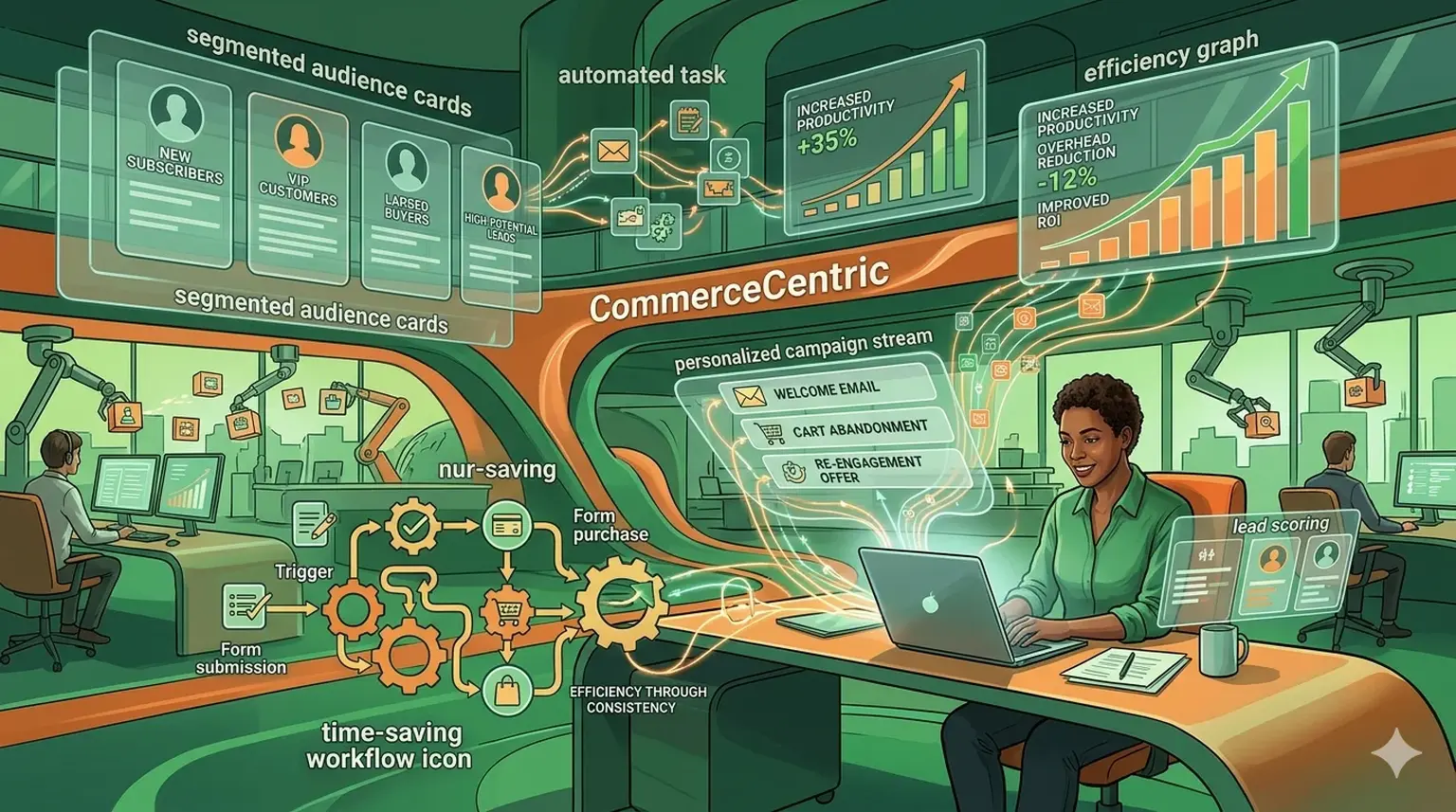 Marketing automation benefits shown on dashboard