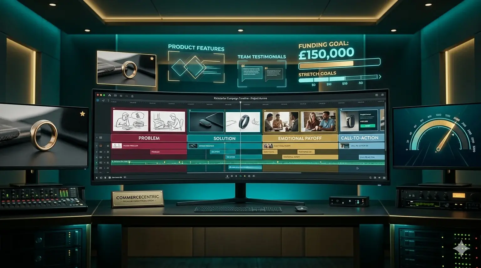 Professional Kickstarter campaign video timeline