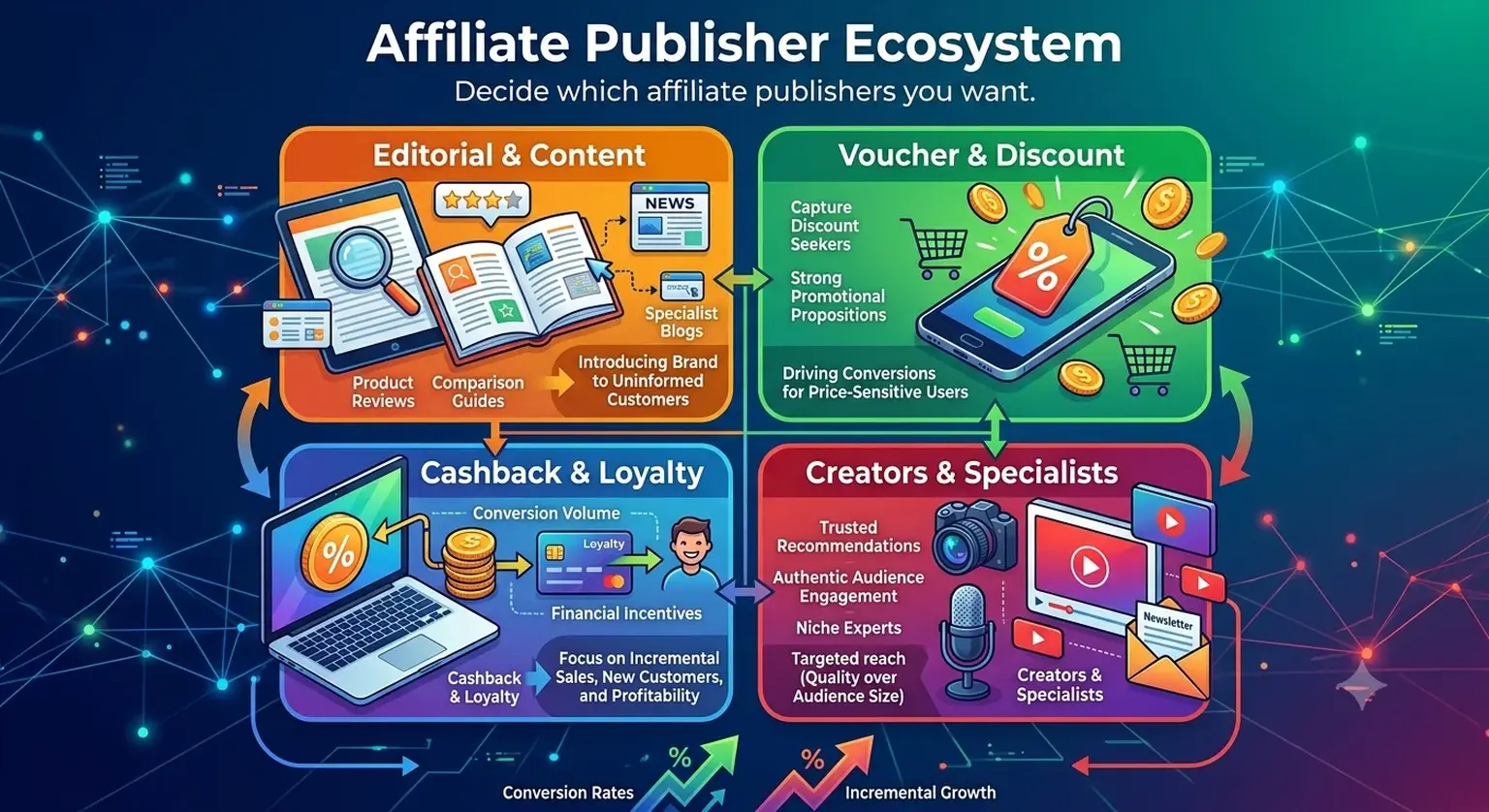 Decide which affiliate publishers you want