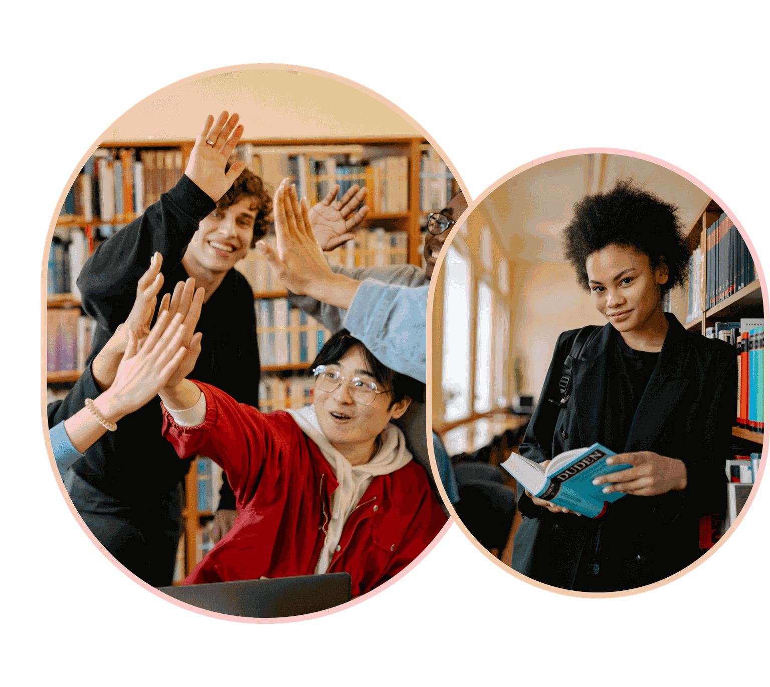 Teilnehmer unseres Schüleraustausch-Programms in Irland bei der Arbeit in der Schulbibliothek