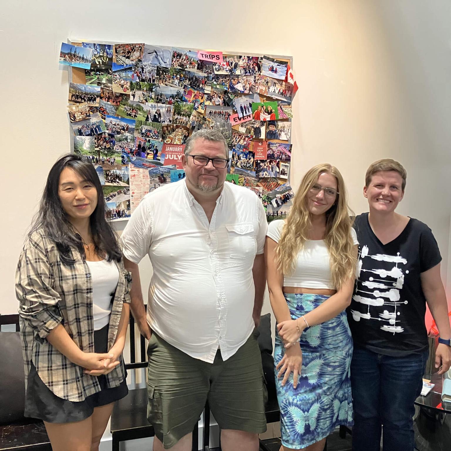 Customer Managerin Claudi beim Besuch beim Auslandspraktikumsteam in Kanada