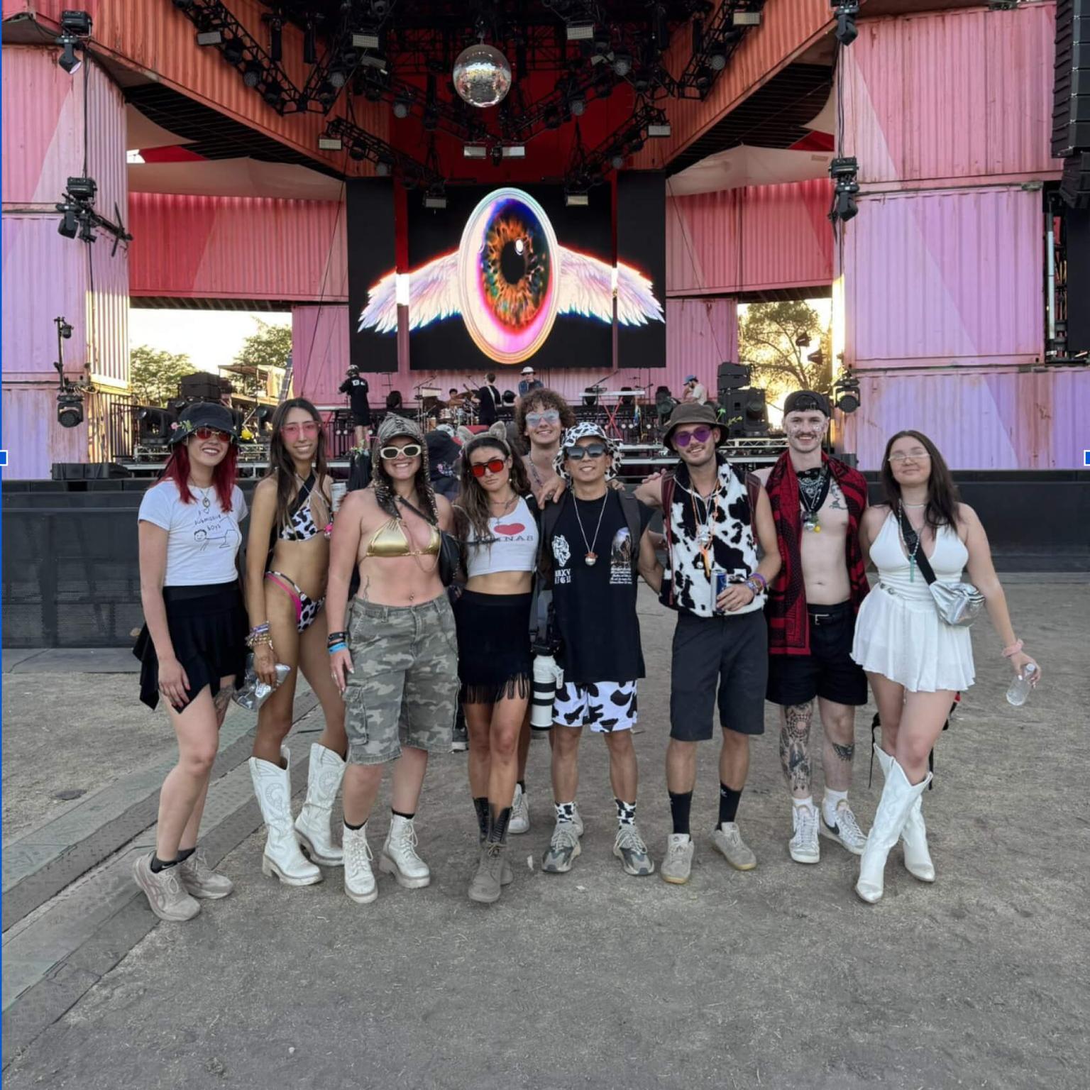 Nici, an international intern, visiting the Coachella Festival