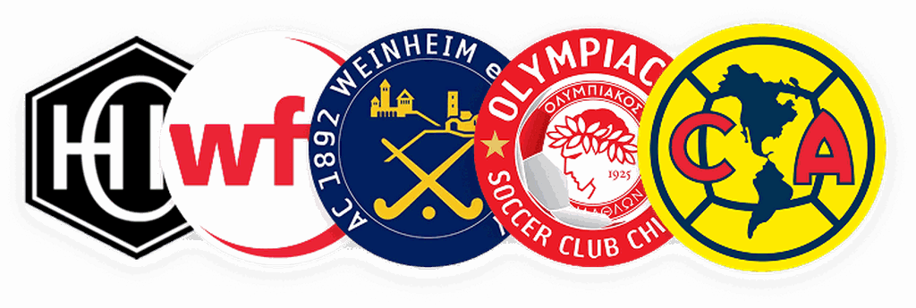 Logos of clubs trusting planet.training platform