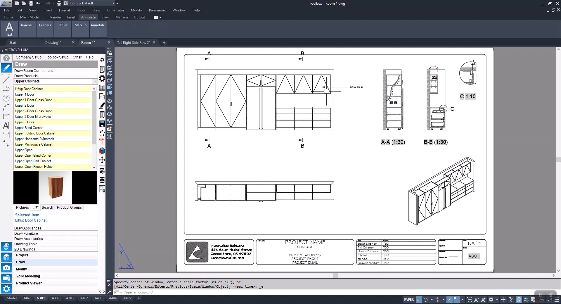 Picture of Using Toolbox for Kitchen Cabinet Design, Engineering, Costing ...