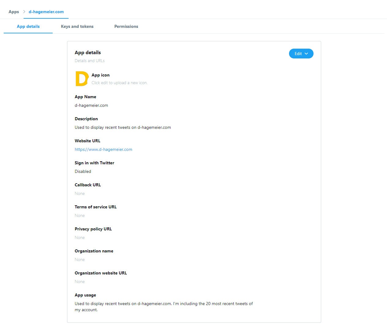 Twitter Developer App Overview