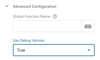 Settings in Google Analytics with activated debugging