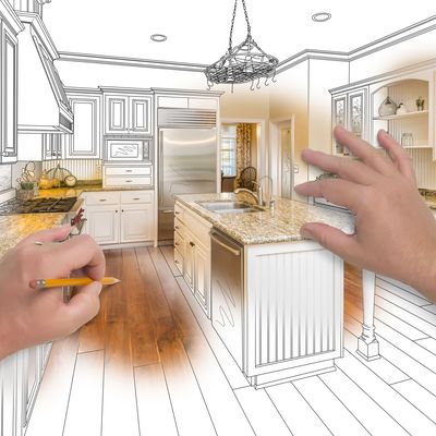 Handwerker ersetzt Ofen