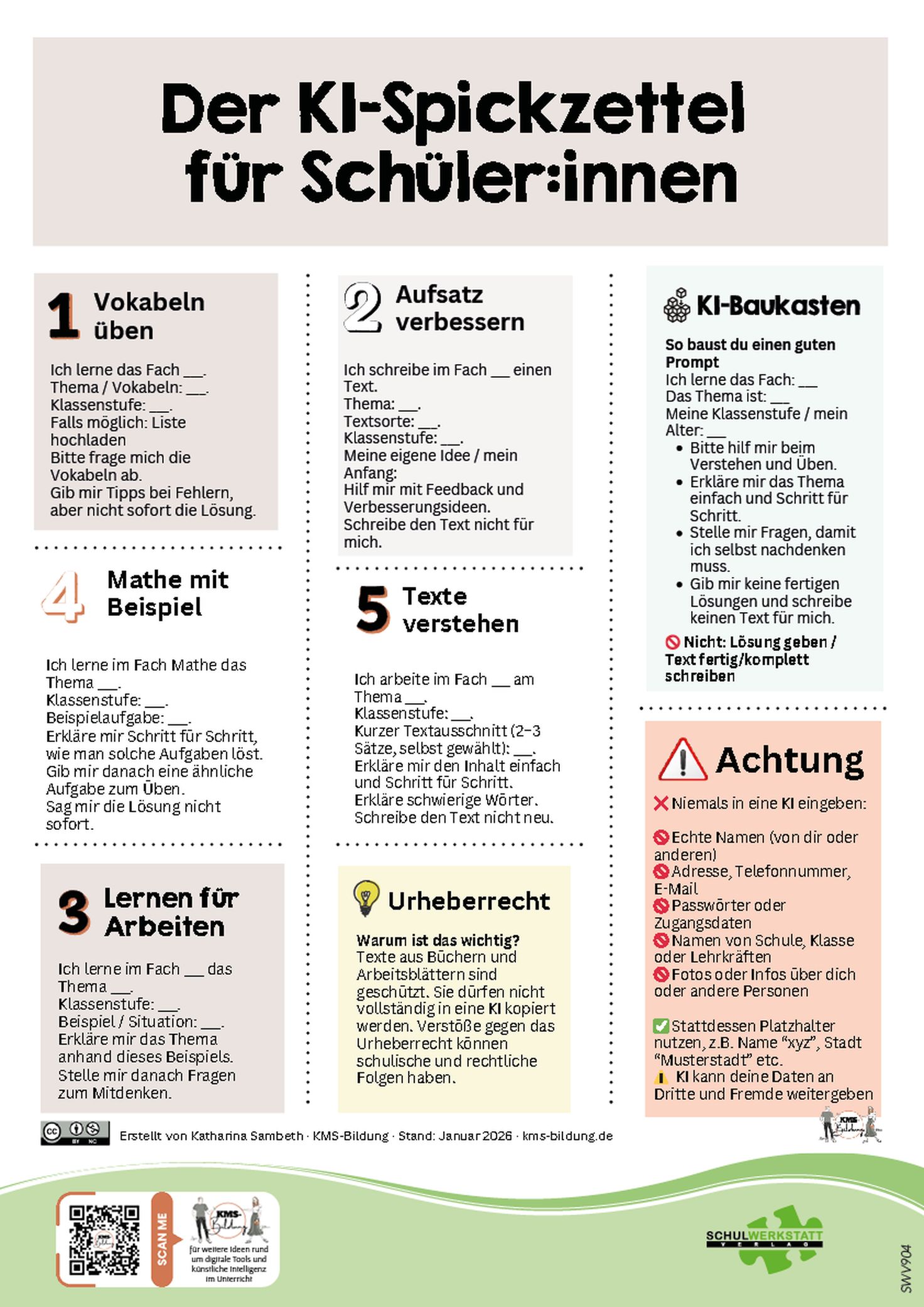 KI Spickzettel fürs Klassenzimmer