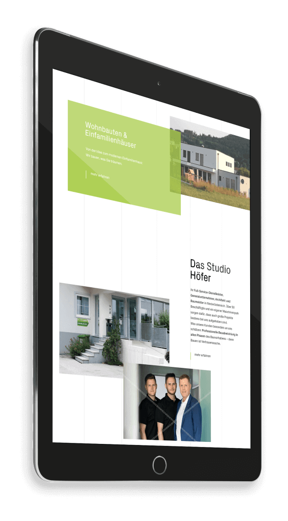 Bau-Studio Höfer Mockup Tablet